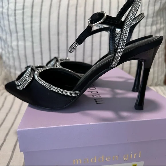 Madden Girl Dreamy Black and Rhinestone Pumps‎ - Picture 8 of 9